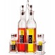 Galheteiro 250ml Com Saleiro Pimenteiro 80ml 4 Peças
